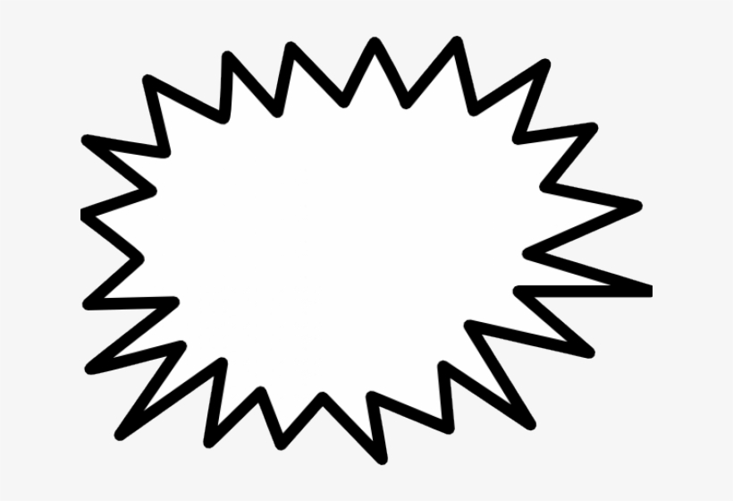 Banner Clip Callout Clip Black And White Download - Starburst Clipart, transparent png #1399355