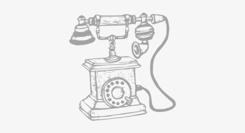 Mobile Phones Telephone Drawing - Antique Phone Tattoo, transparent png #1399656