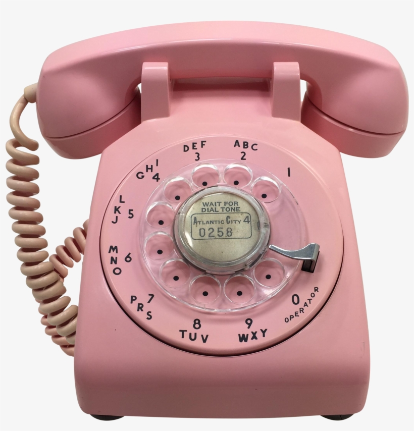 Pink 1964 Date Matched Rotary Dial Desk Phone - Pink Rotary Phone Transparent, transparent png #1399838
