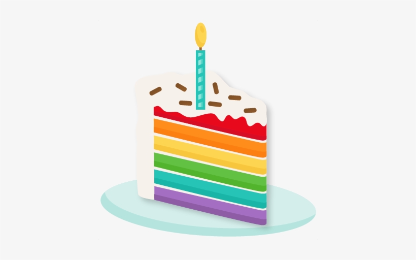 Download Png Stock Clip Art Images Piece Of Svg Scrapbook Rainbow Birthday Cake Clipart Free Transparent Png Download Pngkey