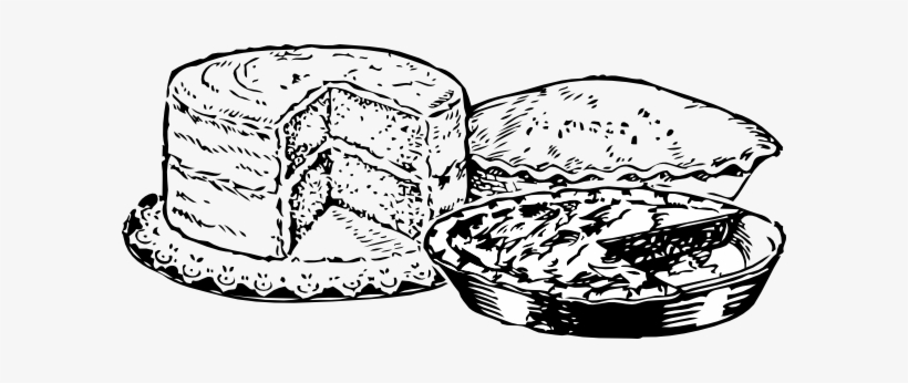 Pie Black And White Cakes And Pies Black White Clipart - International Dessert And Pastry Specialties, transparent png #1399967