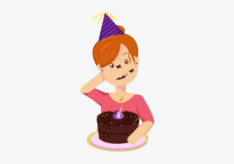 Mothers Day Clipart Cake - Girl Eat Cake Clipart, transparent png #1399986