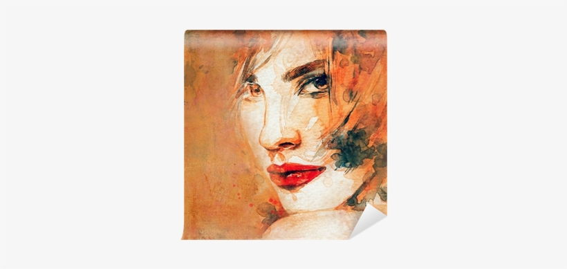 Woman Portrait - Poster: Ismagilova's Woman Portrait .abstract Watercolor, transparent png #140000