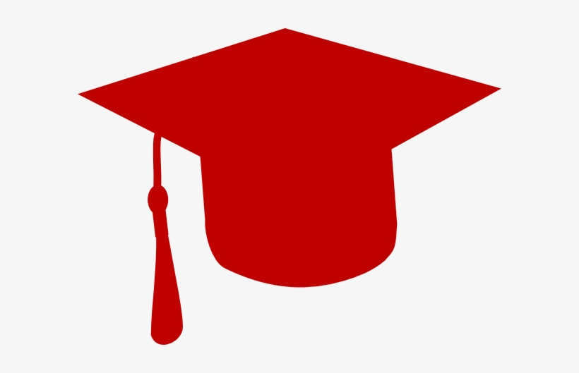 Grad Cap Clip Art - Red Graduation Hat Png, transparent png #140096