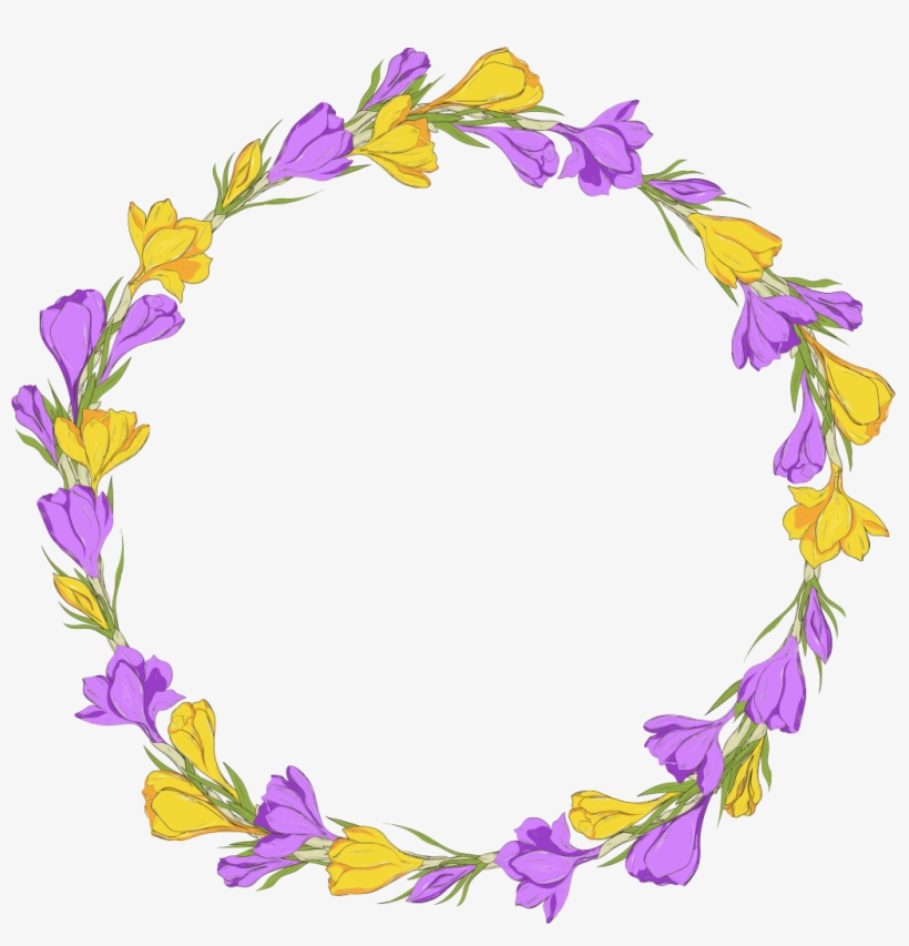 This Graphics Is Simple Design Purple Yellow Two Color - Flower, transparent png #140160