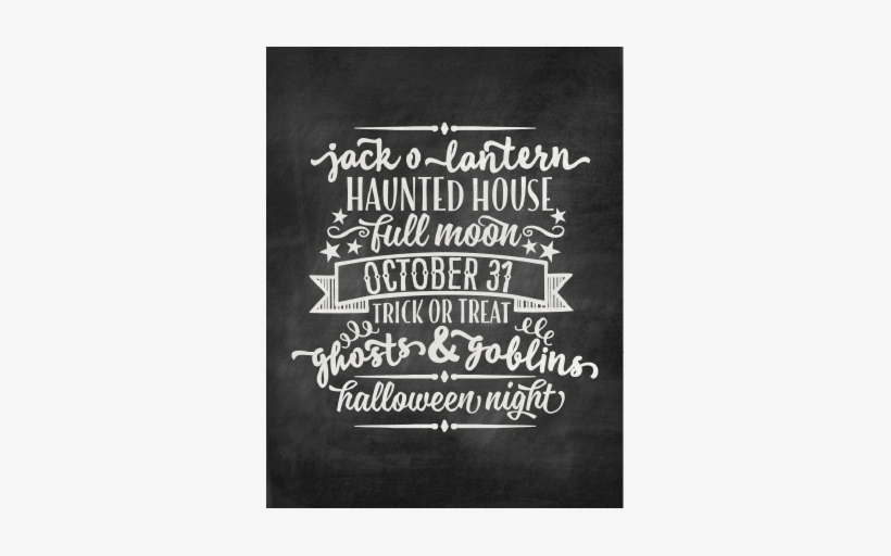 Halloween Night Chalkboard Word Art Svg Scrapbook Cut - Thanksgiving Chalkboard, transparent png #141142