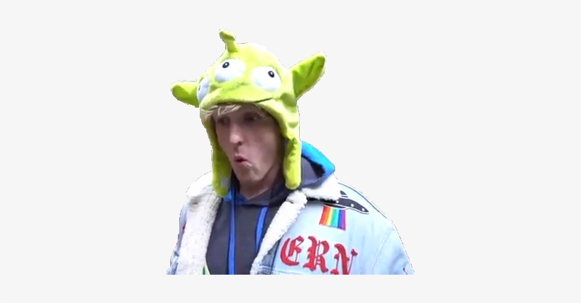 Top Youtuber Showcases Suicide - Logan Paul Alien Hat, transparent png #141328