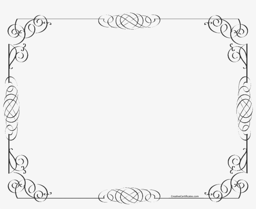 Black Border Desktop Backgrounds Clipart Freeuse Library - Black And White Certificate Border, transparent png #141678