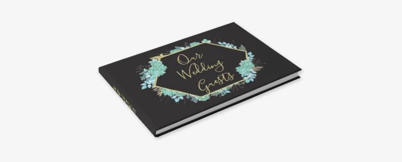 Aqua Teal Watercolor Succulents Gold Foil Frame & Black - Credit Card Rfid Blocker, transparent png #141865