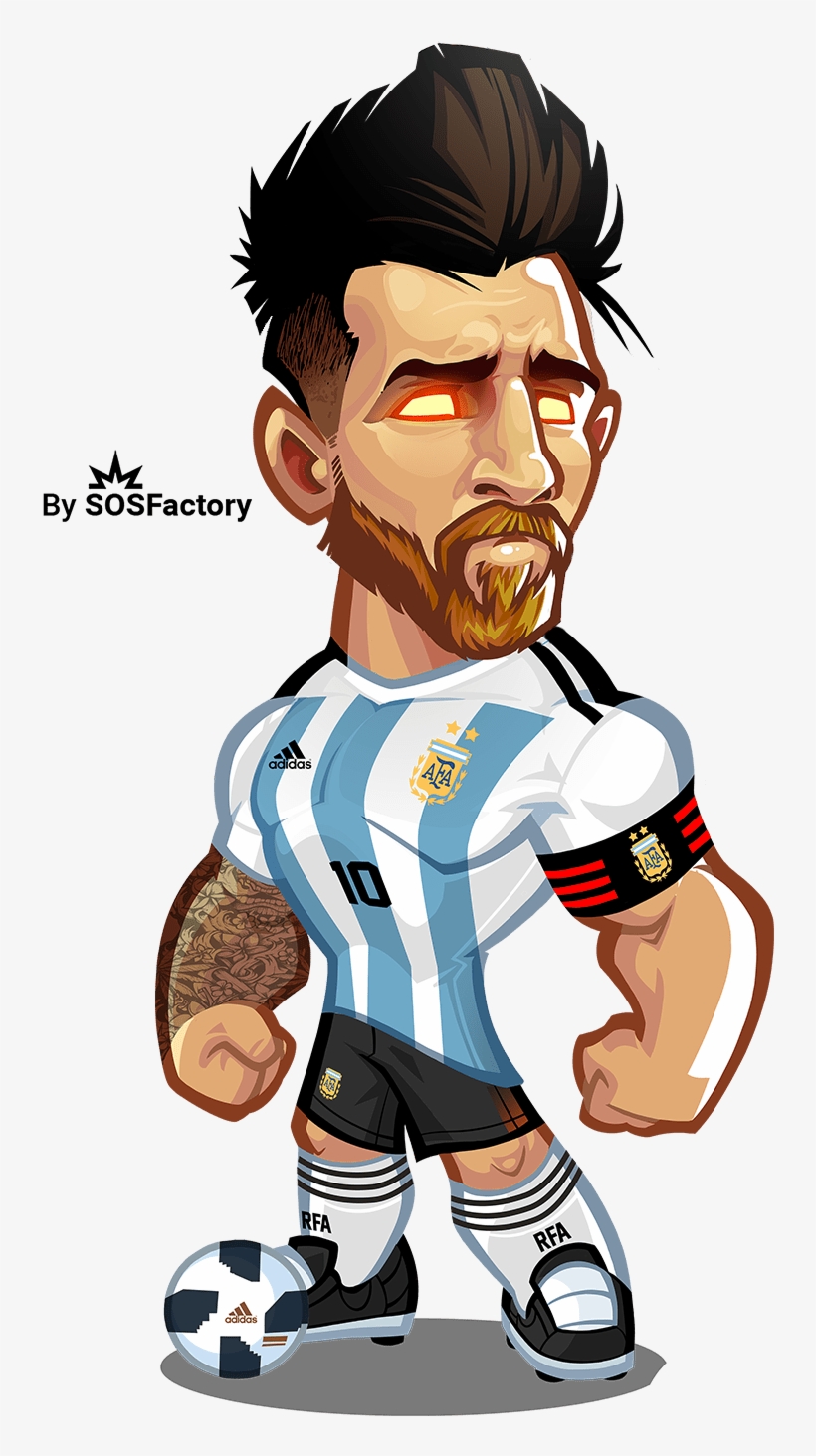 Messi Caricature - Cartoon Messi Drawing, transparent png #142089