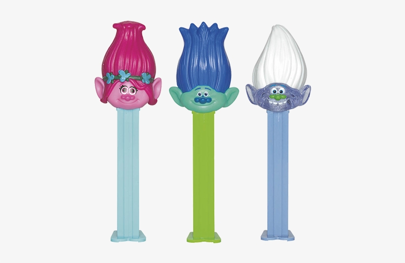 Pez Trolls Collection Candy Dispenser - Trolls Pez Dispenser And Candy Set (each), transparent png #142113