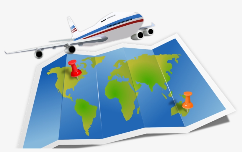 Banner Library Download Air Travel Clip Art Transprent - Travel Map Vector Png, transparent png #142448