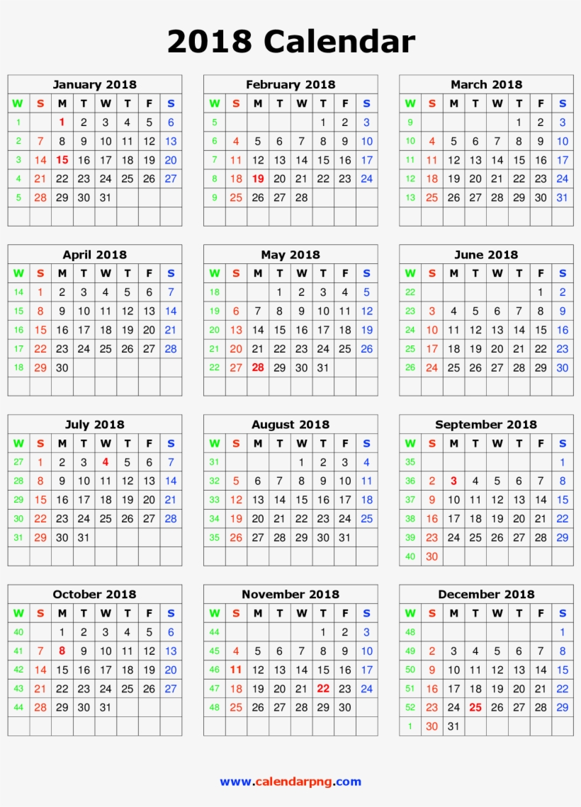 Calendar 2018 Png Hd - Calendar, transparent png #142779