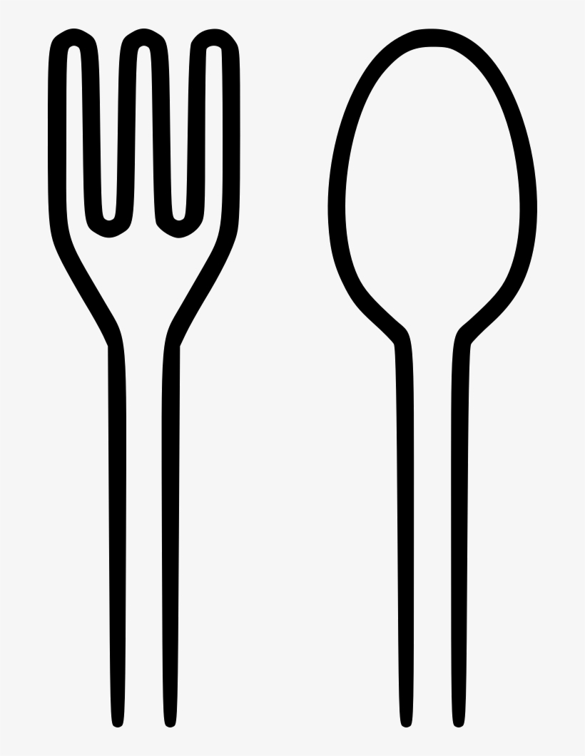 Spoon Fork Png - Spoon And Fork Clipart Black And White, transparent png #142782