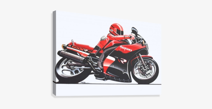 B Motorcycle Rendering Gsxr Color Canvas Print - Motorcycle, transparent png #143636