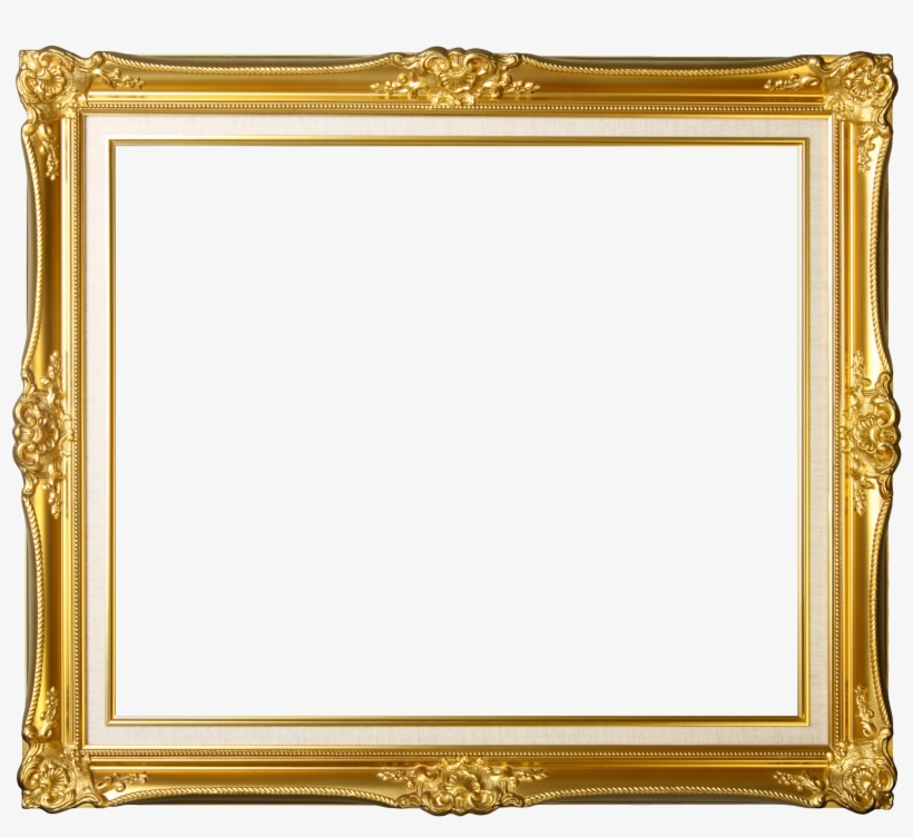 Gold Frame, transparent png #143660