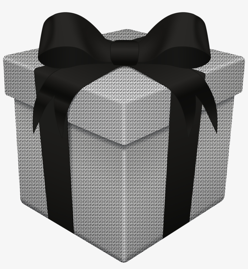 Black Gift Box Transparent, transparent png #143759