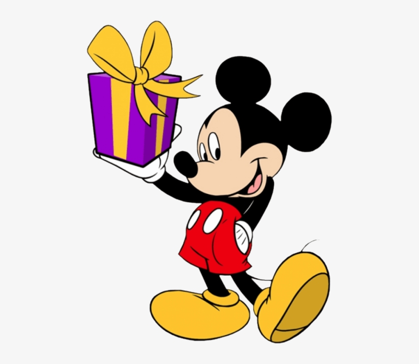 Free Png Mickey Mouse Png Images Transparent - Mickey Mouse With Gift, transparent png #144220