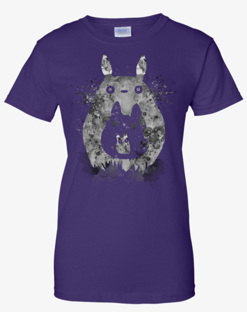 My Neighbour Watercolor And Splatter Totoro T Shirt - Donald Trump Suit And Tie T-shirt, transparent png #144529