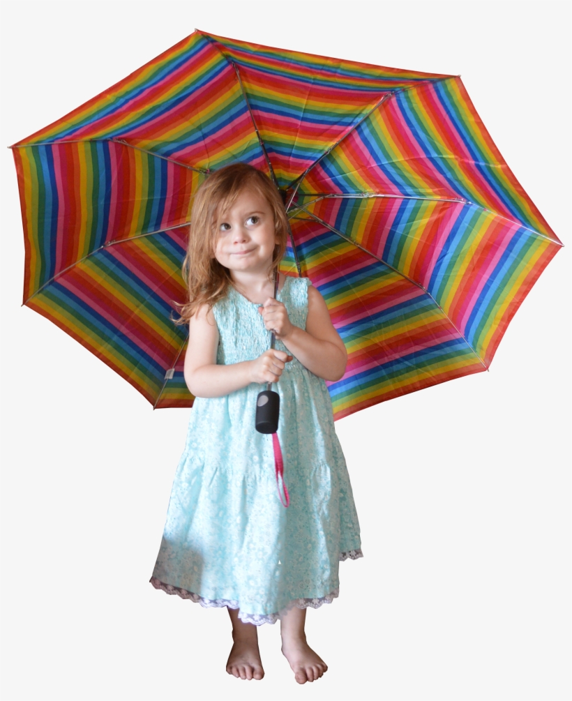 Child Girl Free Png Image - Umbrella With Girl Png, transparent png #144727
