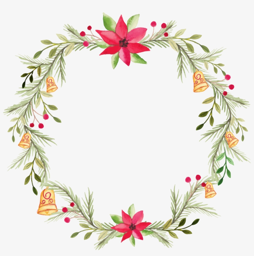 Clip Library Library Wreath Flower Painting Transprent - Holly Watercolor Png, transparent png #144943