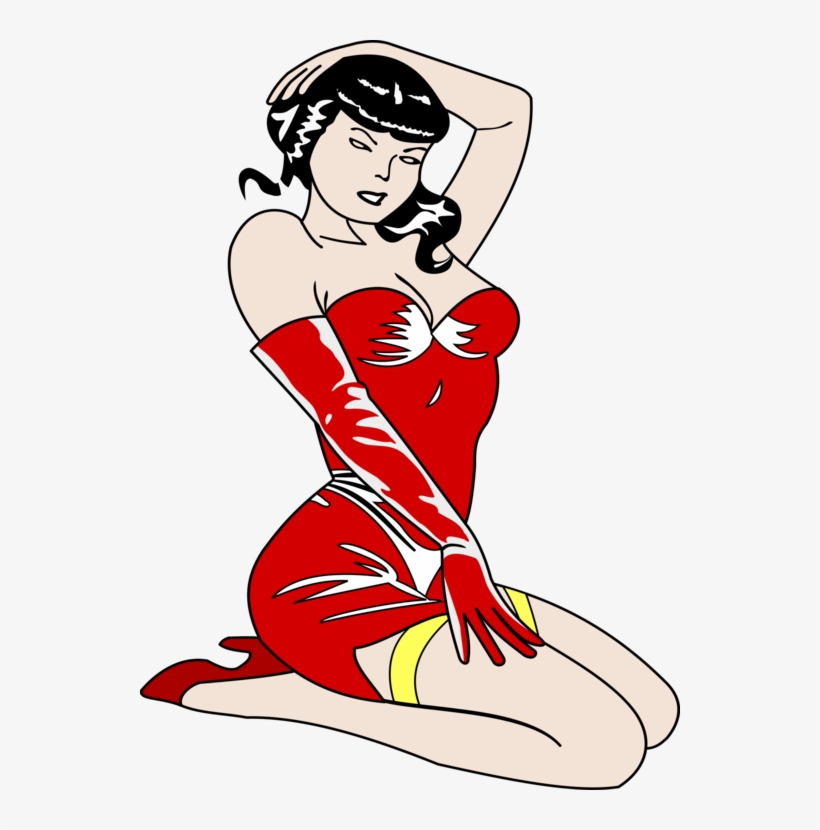 Pin-up Girl Computer Icons Drawing - Female Sex Worker Cartoon, transparent png #145102
