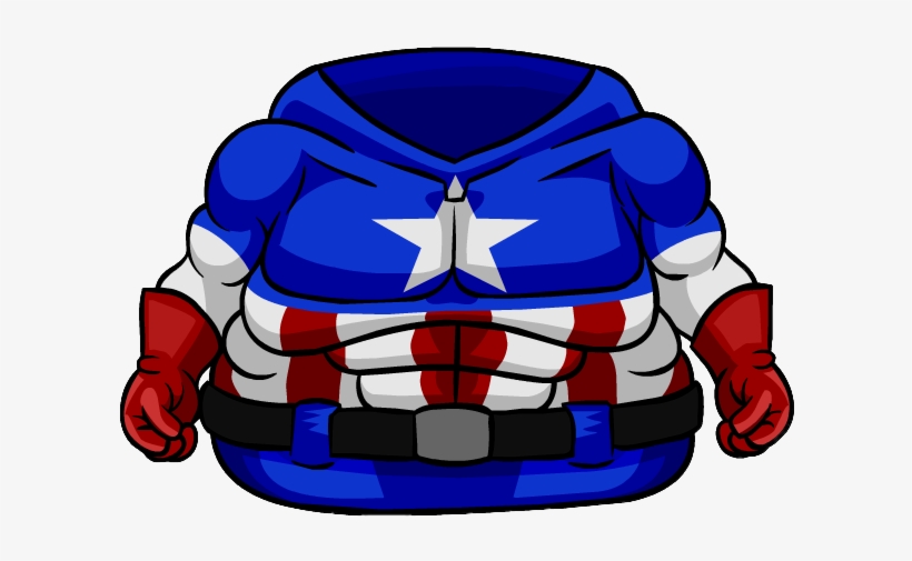 Captain America Bodysuit Clothing Icon Id 4628 - Club Penguin Captain America, transparent png #145126