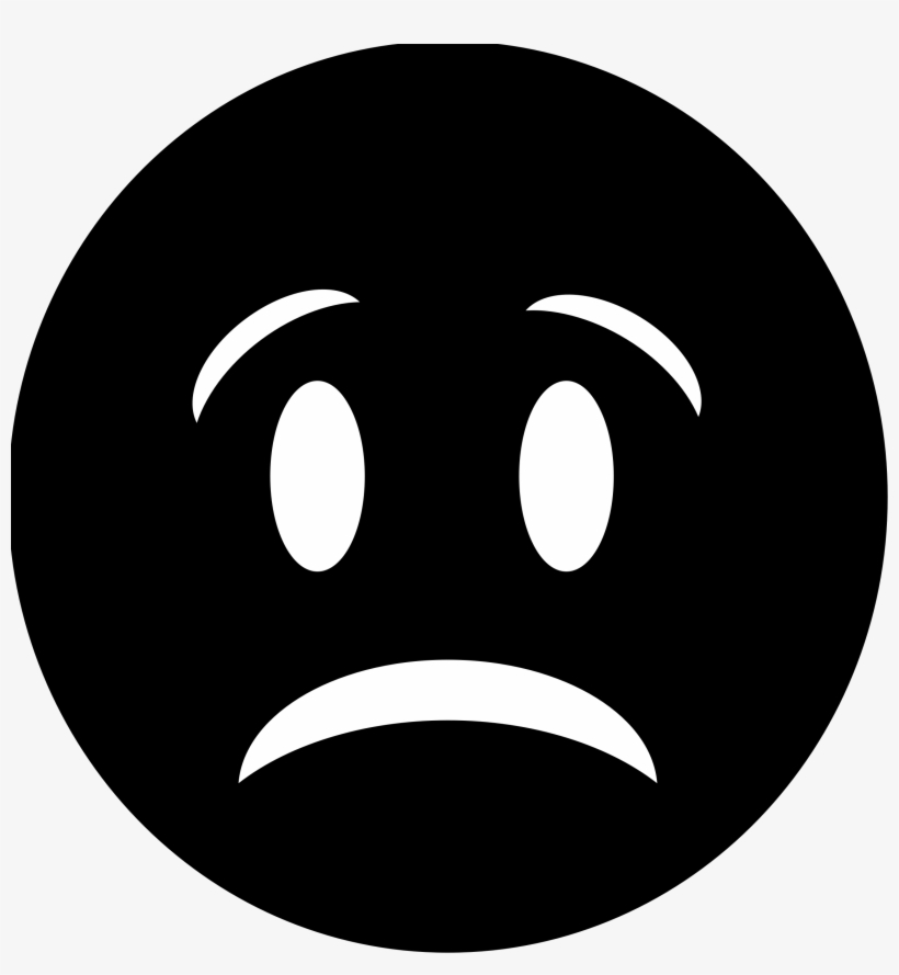 Sad Face Black And White - Signo De Interrogacion Icono, transparent png #145172