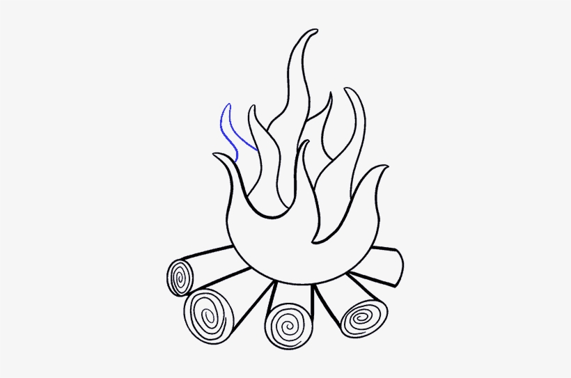 How To Draw A Fire In Few - Drawing, transparent png #145371