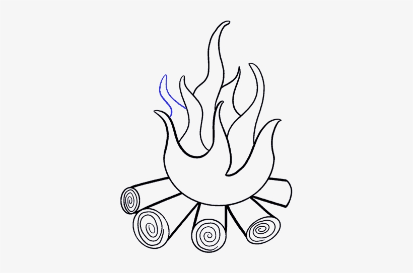 How To Draw A Fire In Few Drawing Free Transparent Png Download Pngkey
