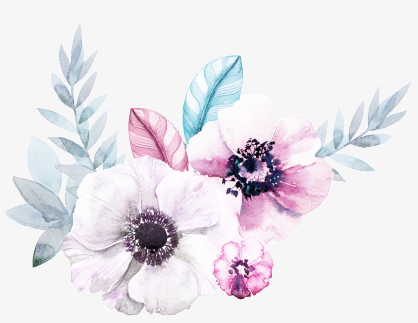 Hand Painted Flowers Cartoon Watercolor Beautiful Transparent - Pouzdro / Kryt Na Mobil Isaprio Fresh - Flower Pattern, transparent png #145399