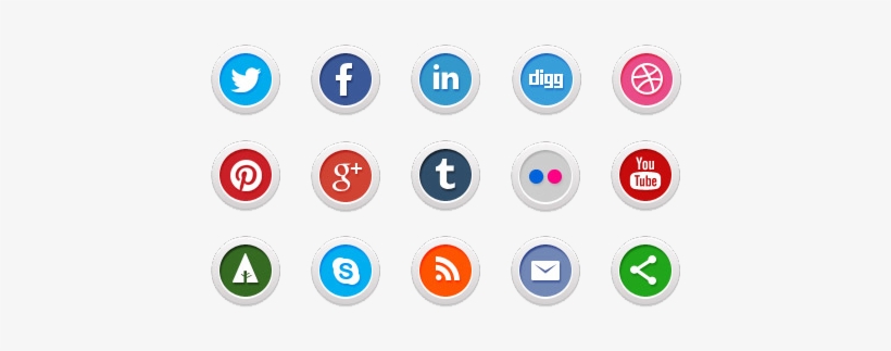 Social Icons Transparent Png - All Different Social Media, transparent png #145608