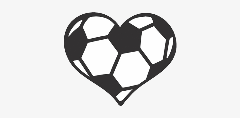 Clip Royalty Free Stock Decal White Black Per Sheet - Soccer Ball Heart, transparent png #146407