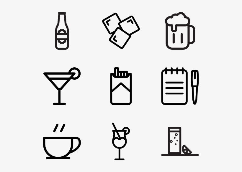 Alcohol Packs Svg Psd Png Eps - Bar Icons, transparent png #146803