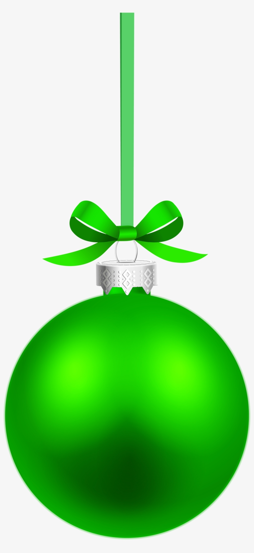 Green Hanging Christmas Ball Png Clipart - Green Christmas Ball Vector, transparent png #147327