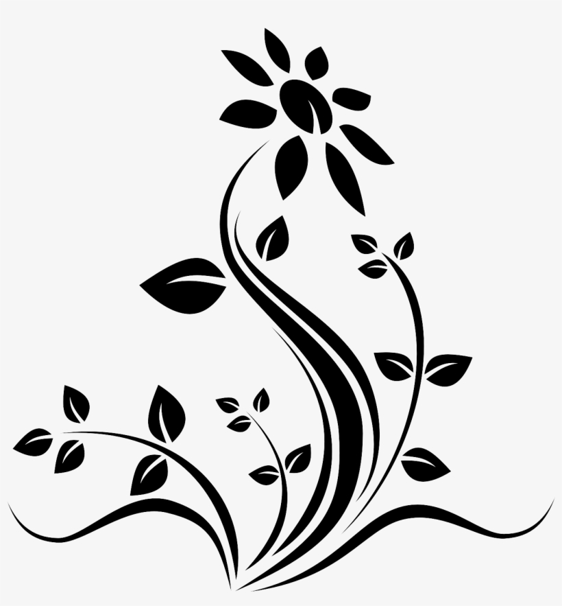 Flower Silhouette Png Transparent Image - Silhouette Flower Clipart, transparent png #147482