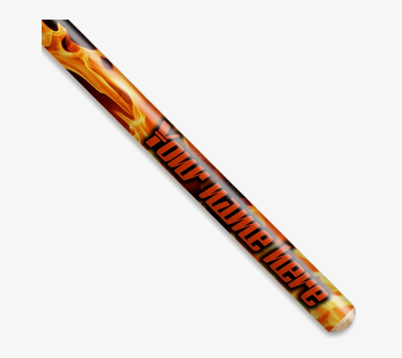 Realistic Flames Personalized Custom Drumsticks - Orange, transparent png #147648