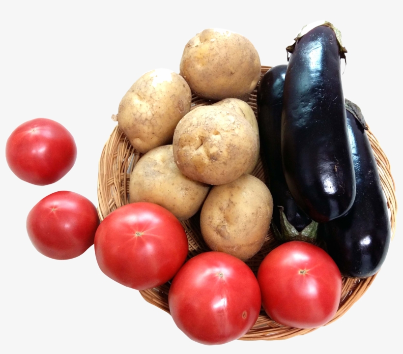 Eggplant Tomato Potato Png Image - Potatoes And Tomato Png, transparent png #147915