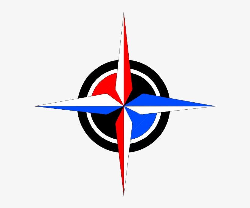 Blue & Red Compass Rose Svg Clip Arts 594 X 601 Px, transparent png #148320