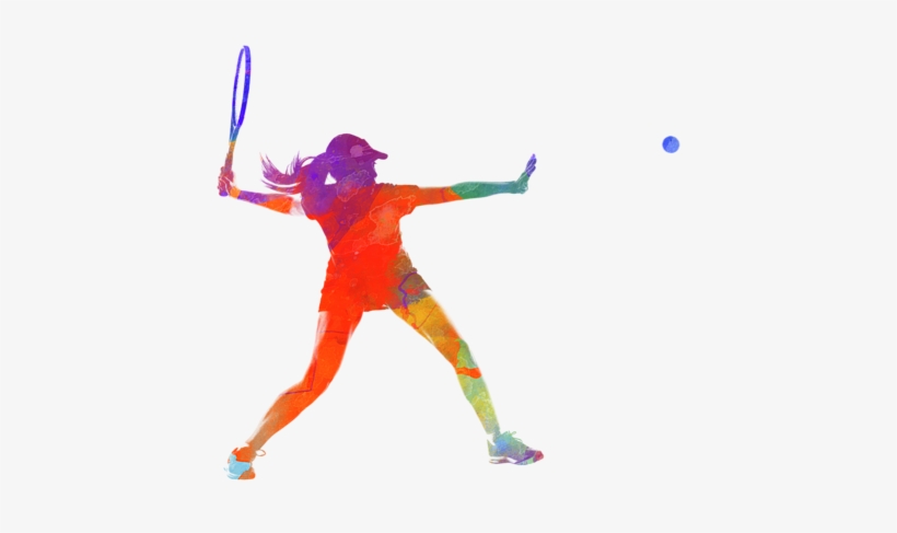 Bleed Area May Not Be Visible - Woman Tennis Player 01 In Watercolor, transparent png #148428