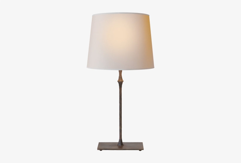 Dauphine Bedside Lamp In Aged Iron With Natural Paper - Lampshade, transparent png #148578