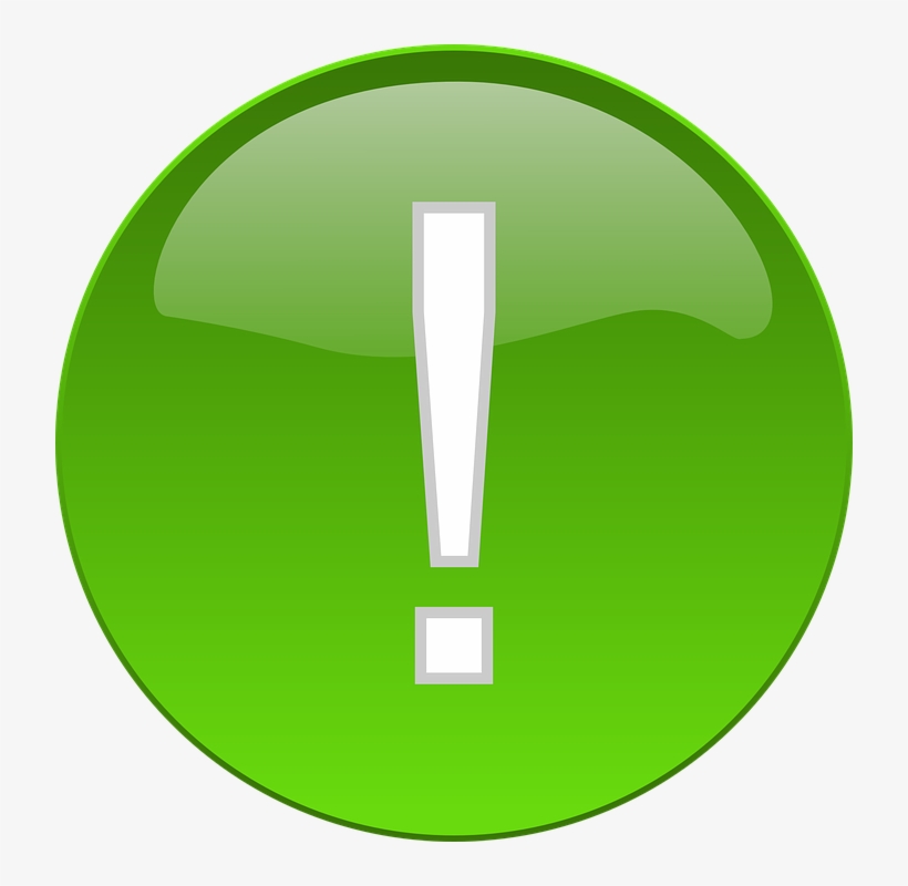 Exclamation Point Png Green, transparent png #148839