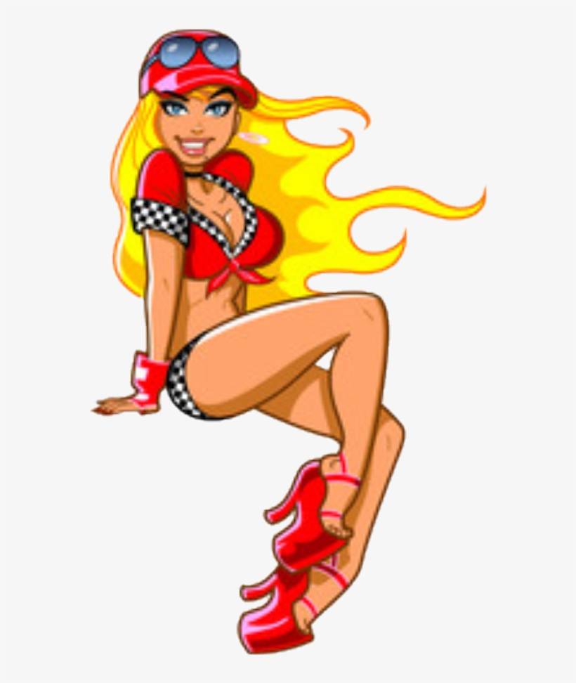 Report Abuse - Racing Pin Up Girl, transparent png #149248