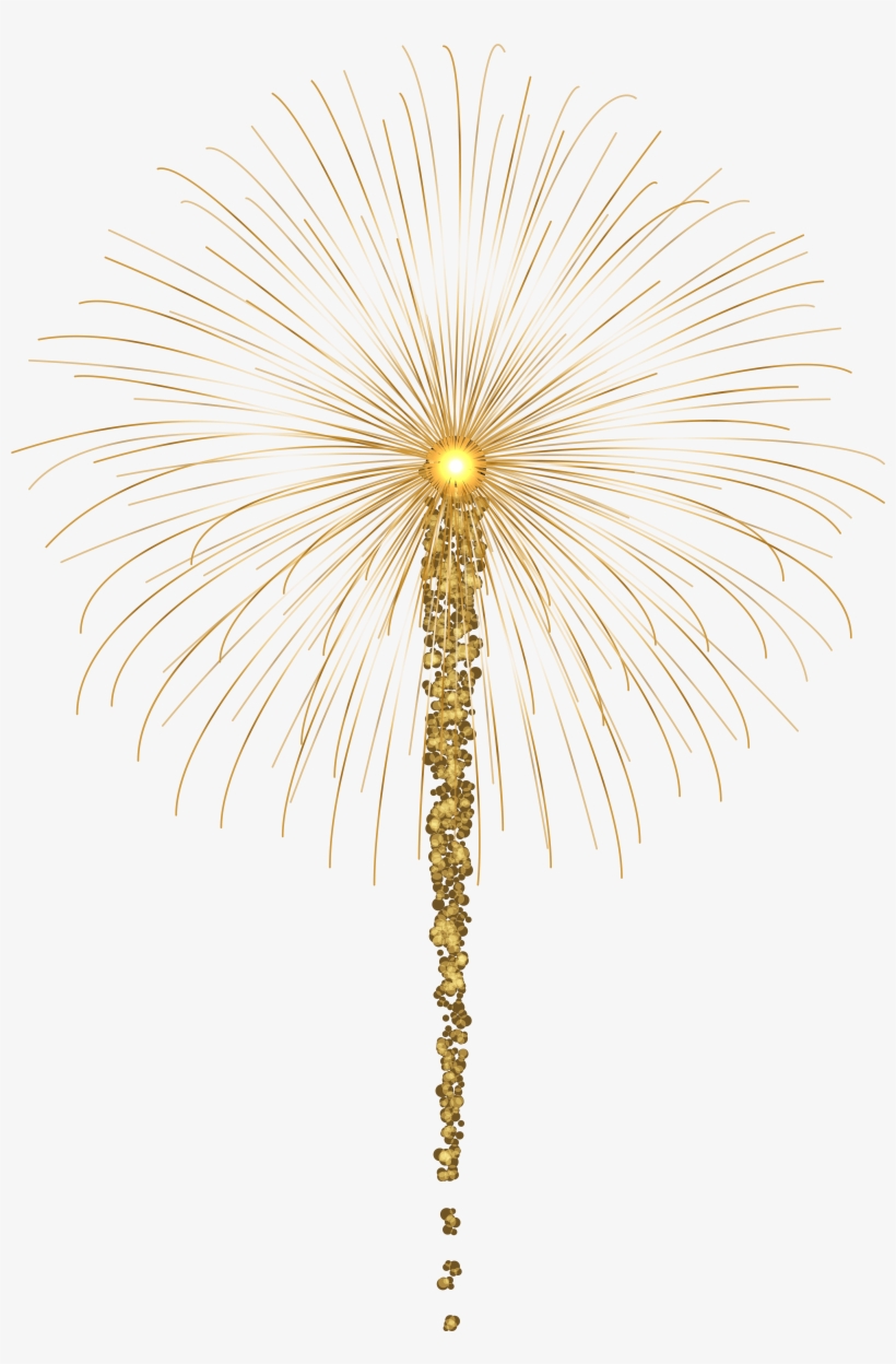 Clipart Fireworks Gold - Palm Tree, transparent png #149555