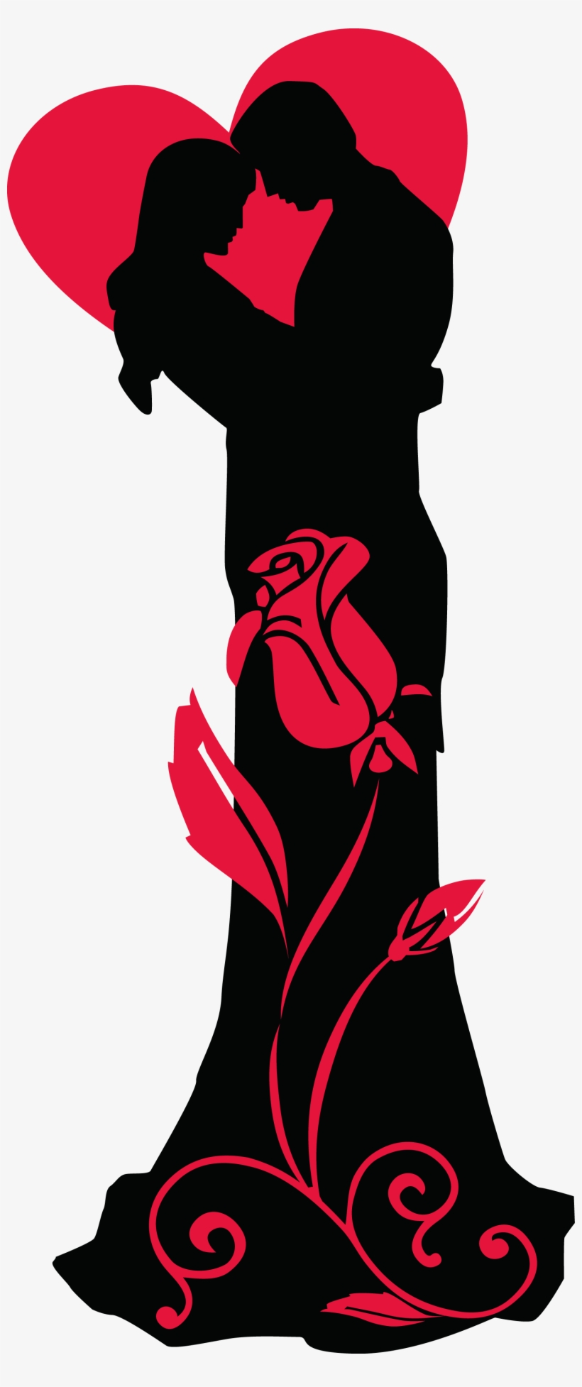 Couple Silhouette, transparent png #149576