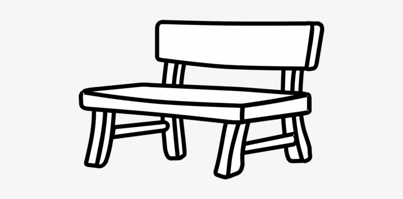 Park Bence Clipart Bus Stop Bench - Bench Clipart Black And White, transparent png #1400036