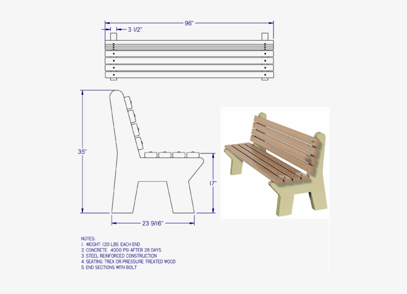 Park Bench H - Park, transparent png #1400060