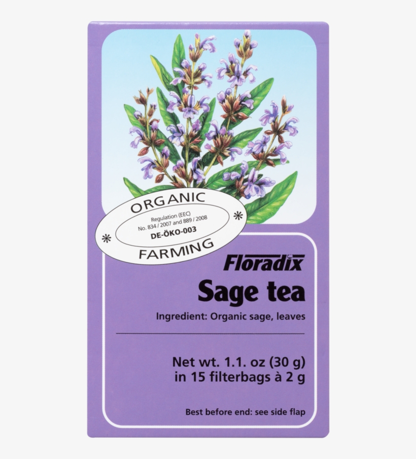 Floradix Sage Organic Herbal Tea 15 Bags, transparent png #1400106