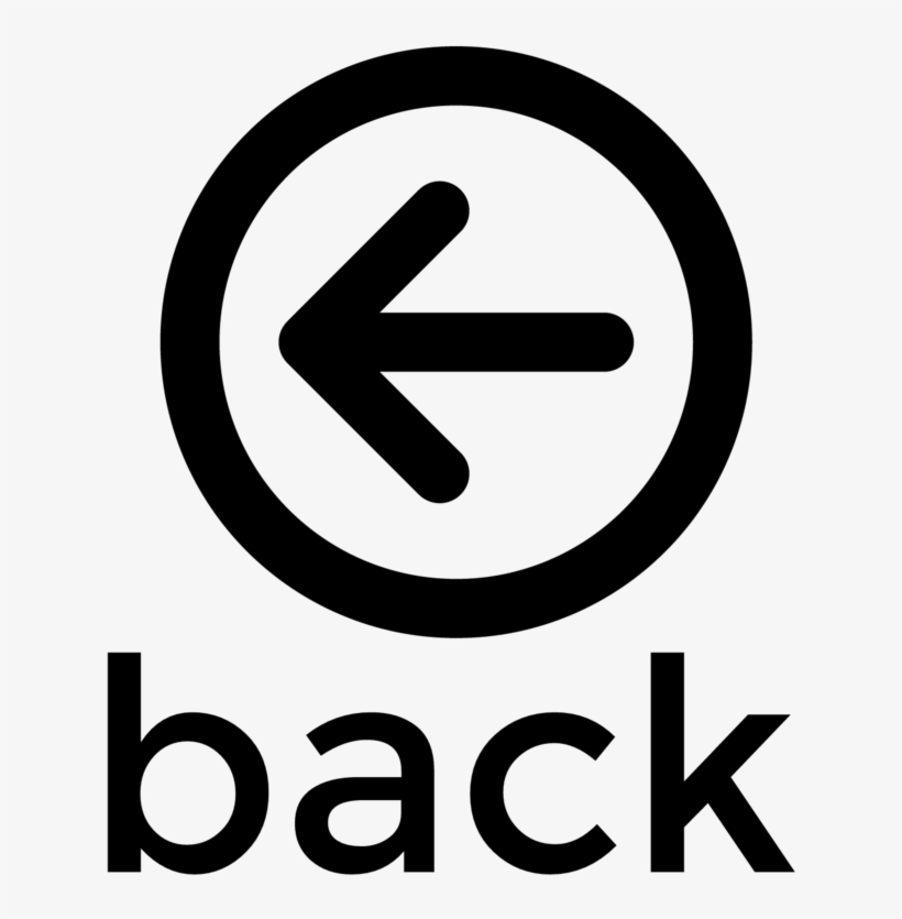 Back Logo Black - Back Button Png, transparent png #1400907