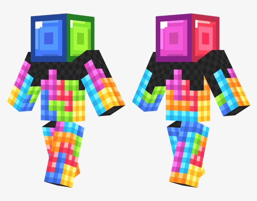 Tetris - Tetris Minecraft Pe Skin, transparent png #1401279